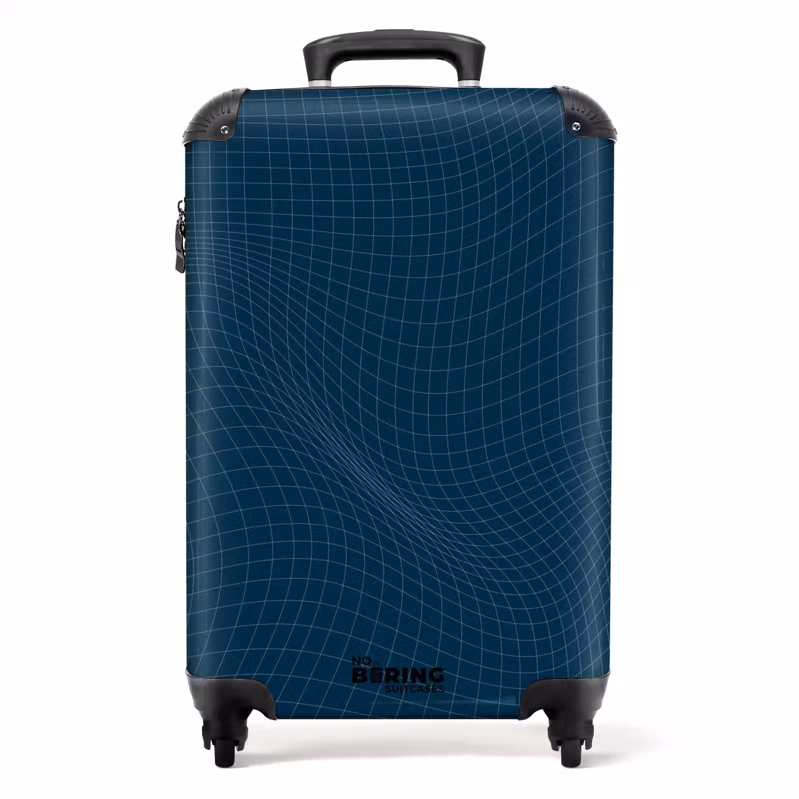 Suitcase - Abstract - Dark blue grid pattern — 1