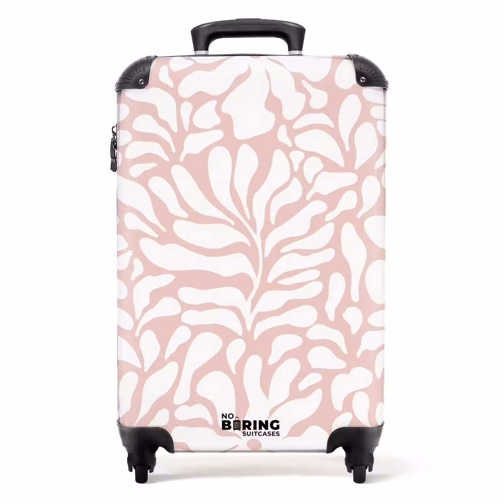 Suitcase - Abstract - Pink/White Floral Pattern — 1