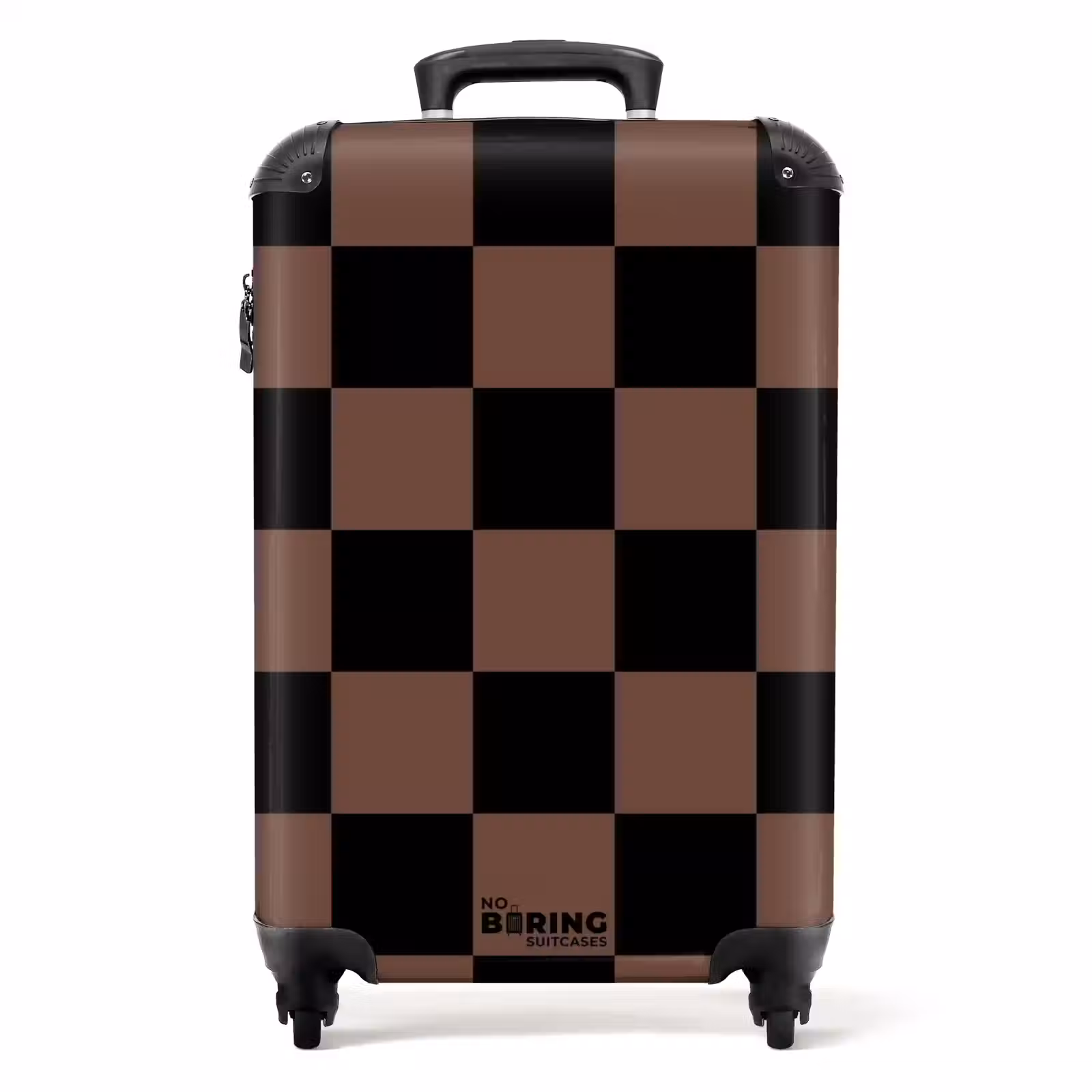 Suitcase - Squares - Black/Brown — 1