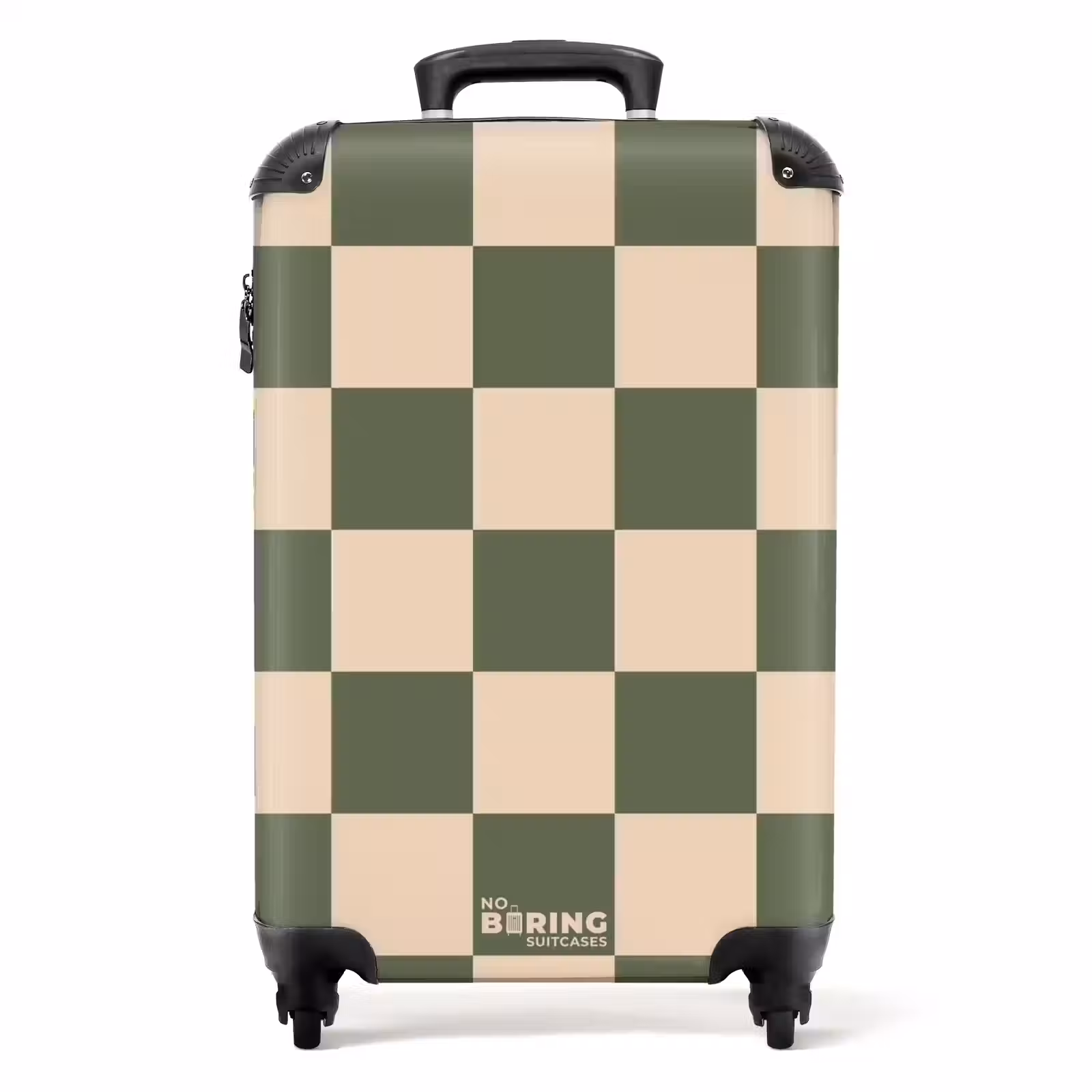 Suitcase - Squares - Green/Beige — 1