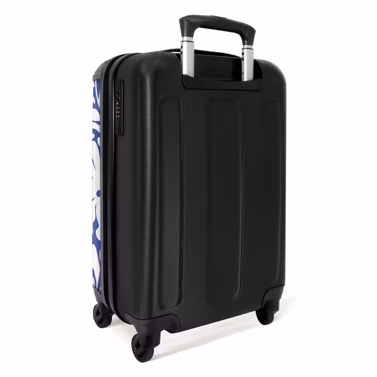 Suitcase - Abstract - Blue/White Floral Pattern — 2