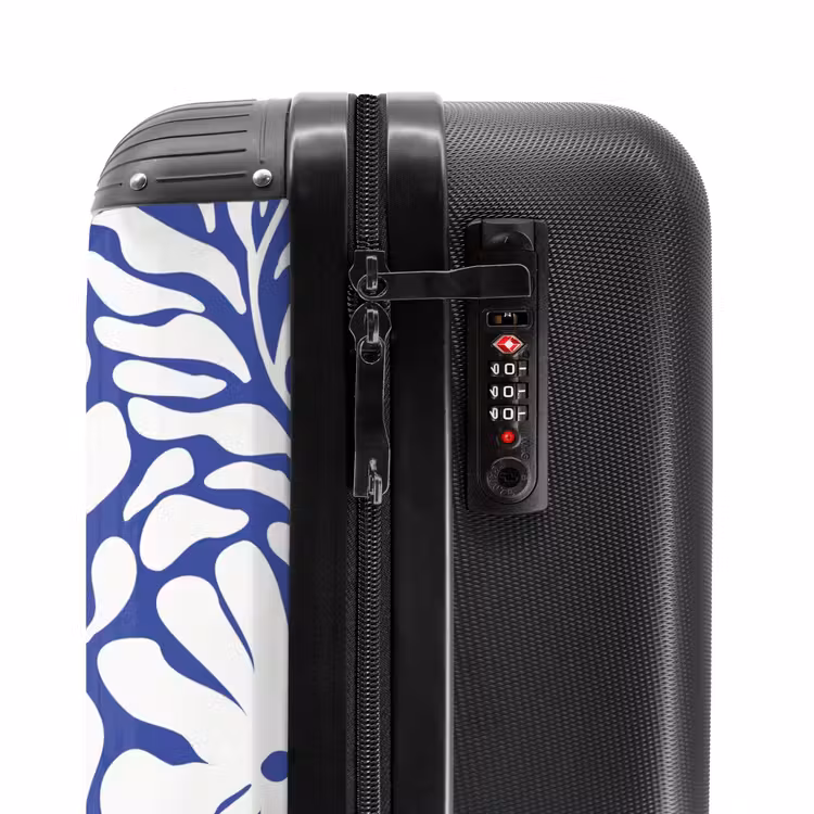 Suitcase - Abstract - Blue/White Floral Pattern — 5