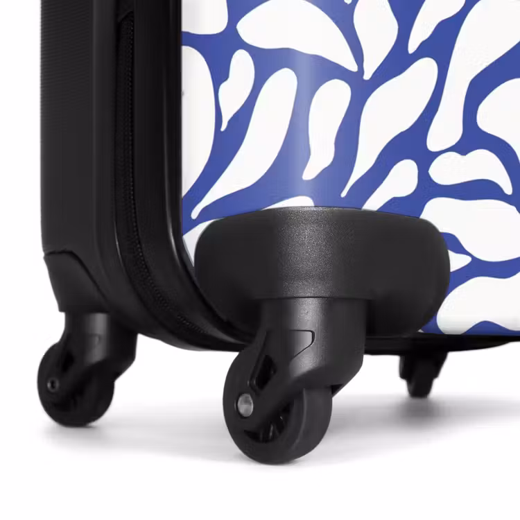 Suitcase - Abstract - Blue/White Floral Pattern — 6
