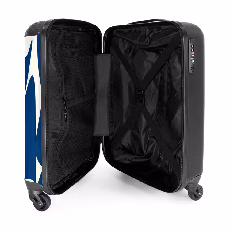Suitcase - Abstract - Blue/White shapes — 3