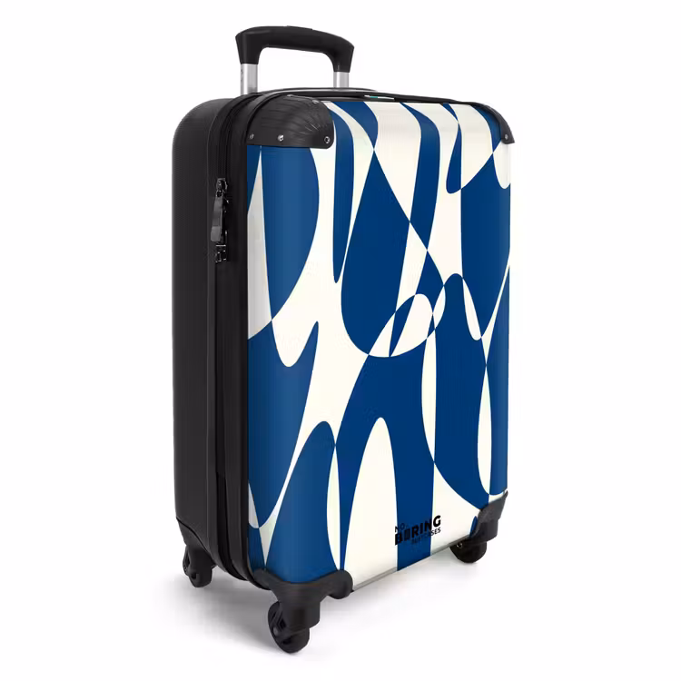 Suitcase - Abstract - Blue/White shapes — 4