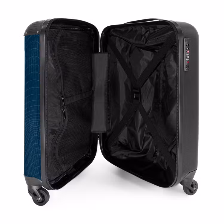 Suitcase - Abstract - Dark blue grid pattern — 3