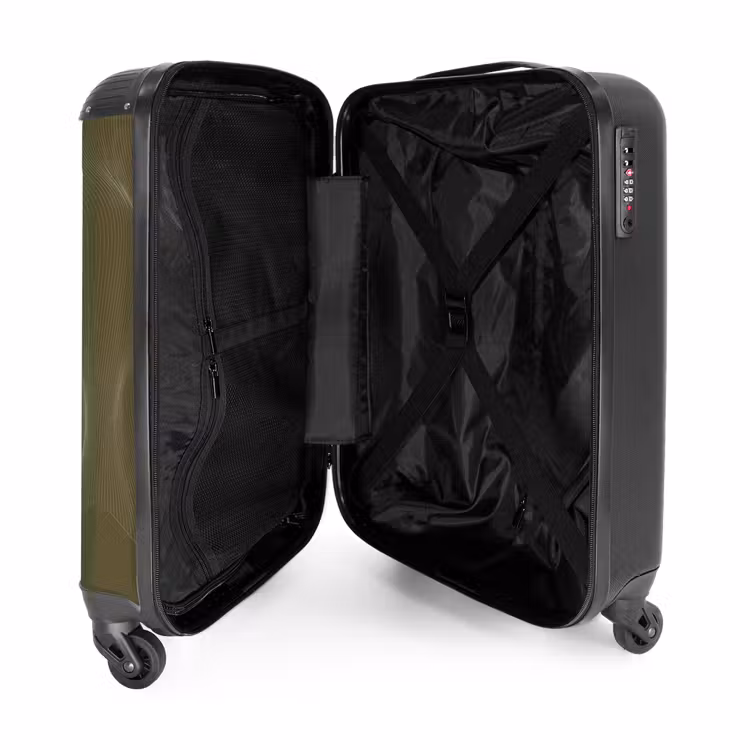Suitcase - Abstract - Dark green line art — 3