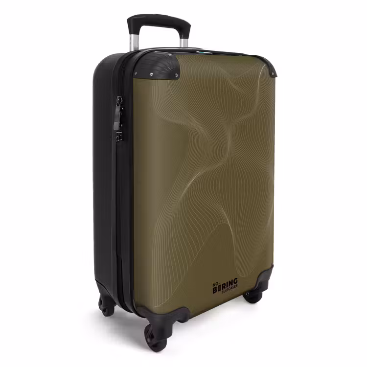 Suitcase - Abstract - Dark green line art — 4