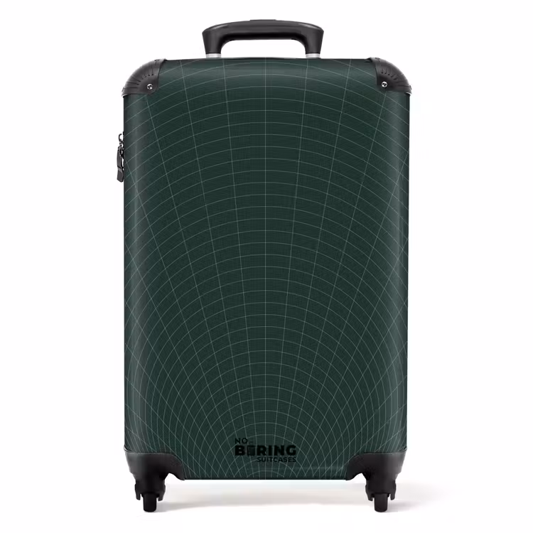 Suitcase - Abstract - Green grid pattern — 1