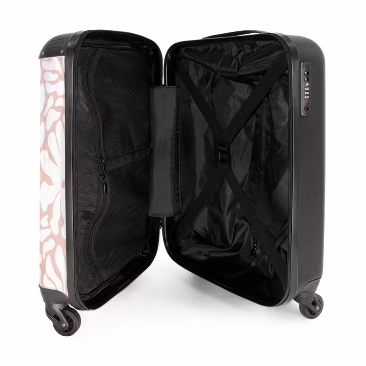Suitcase - Abstract - Pink/White Floral Pattern — 3