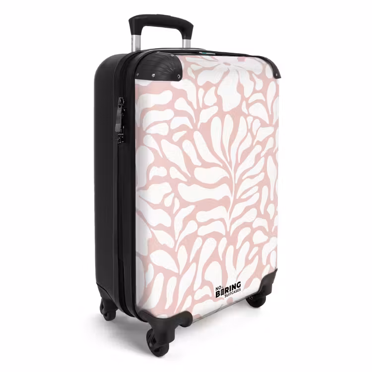 Suitcase - Abstract - Pink/White Floral Pattern — 4