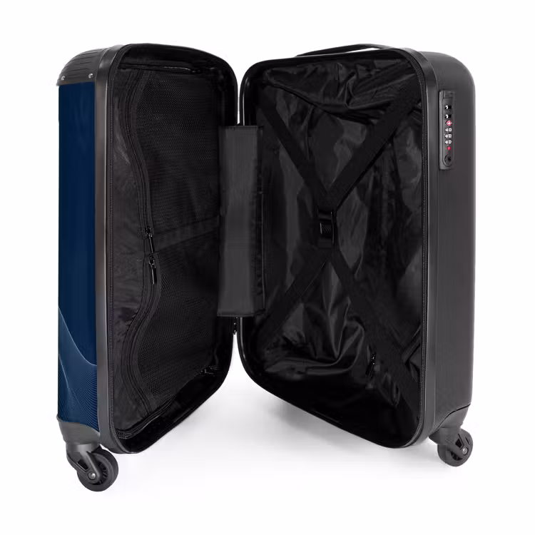 Suitcase - Abstract - Wavy lines Blue — 3