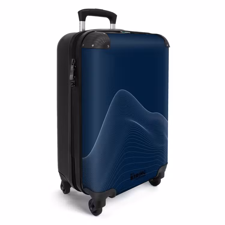 Suitcase - Abstract - Wavy lines Blue — 4