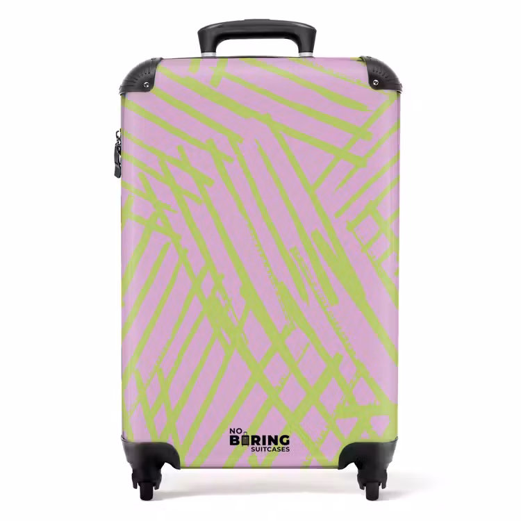 Suitcase - Line art - Green/Purple — 1