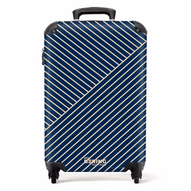 Suitcase - Modern line art blue — 1