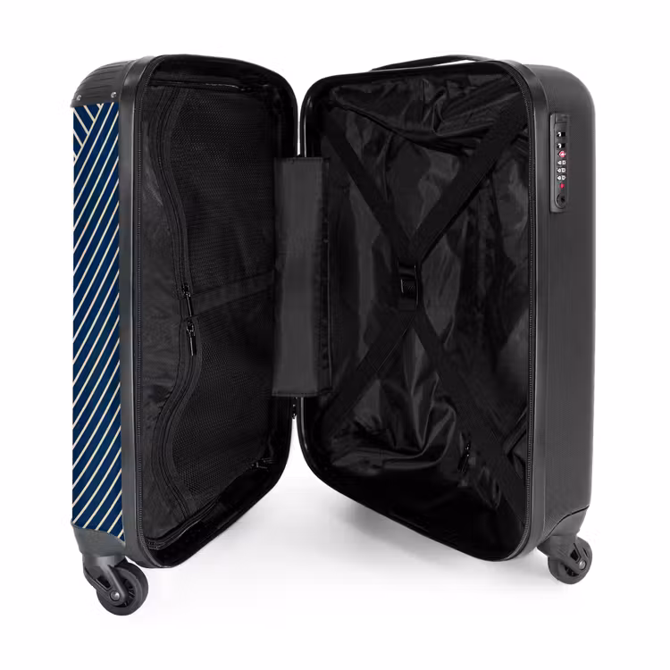 Suitcase - Modern line art blue — 3