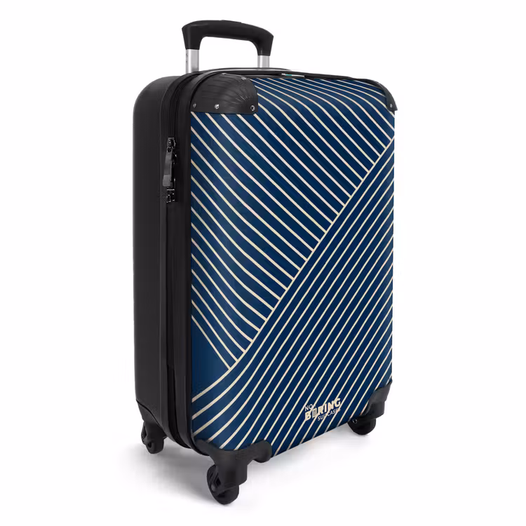 Suitcase - Modern line art blue — 4
