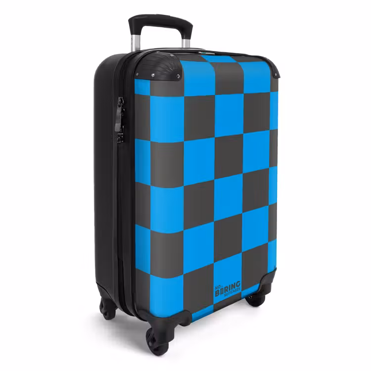 Suitcase - Squares - Black/Blue — 4