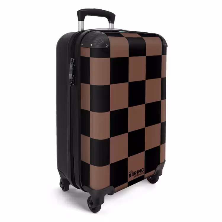 Suitcase - Squares - Black/Brown — 4