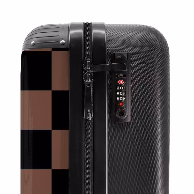 Suitcase - Squares - Black/Brown — 5