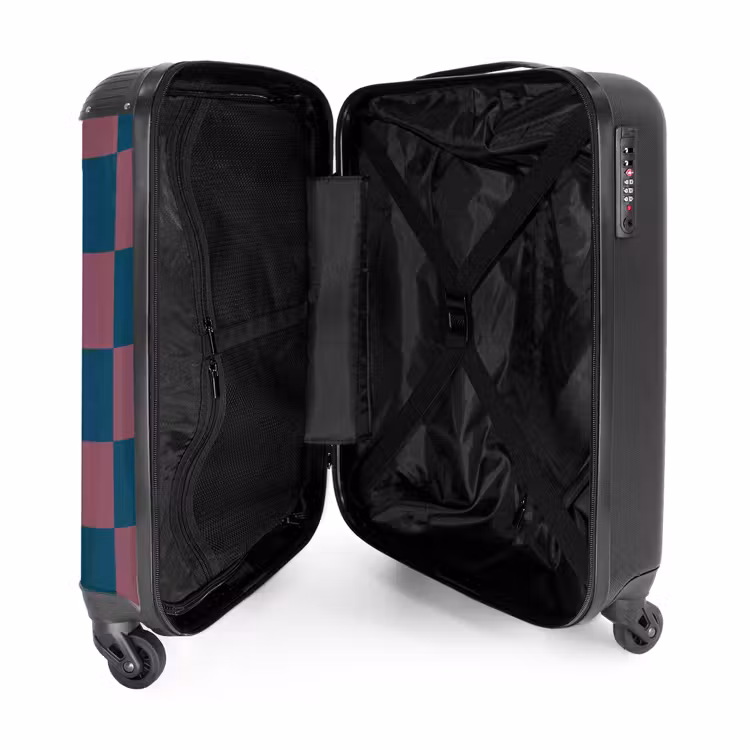 Suitcase - Squares - Blue/Red — 3