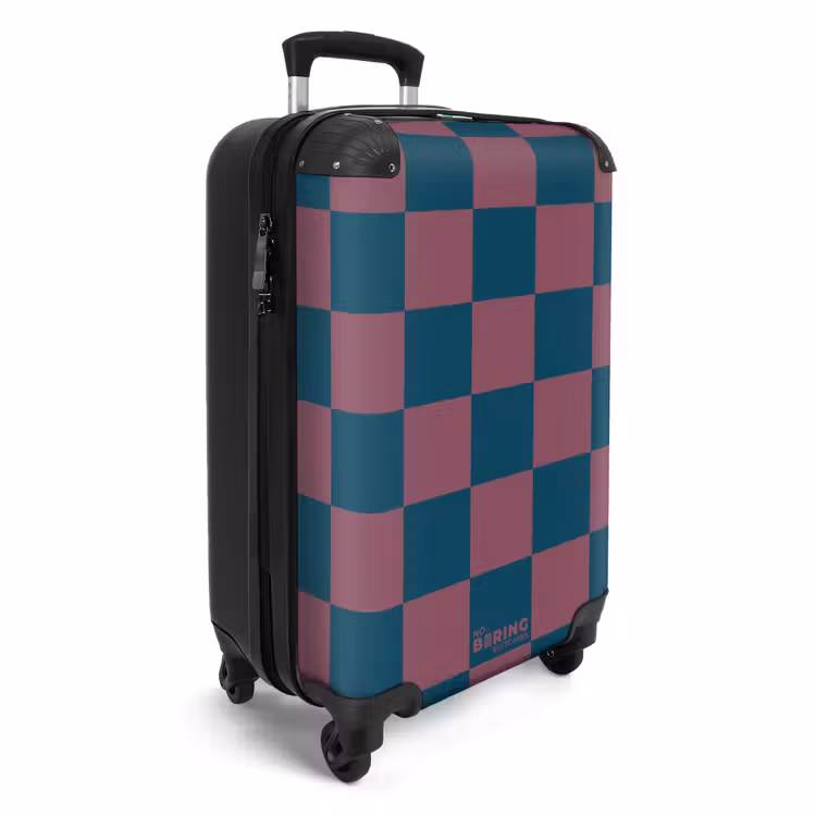 Suitcase - Squares - Blue/Red — 4