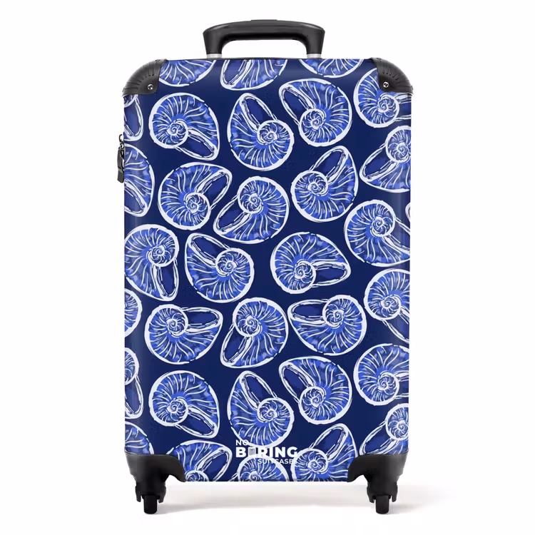 Suitcase - Blue shell pattern — 1