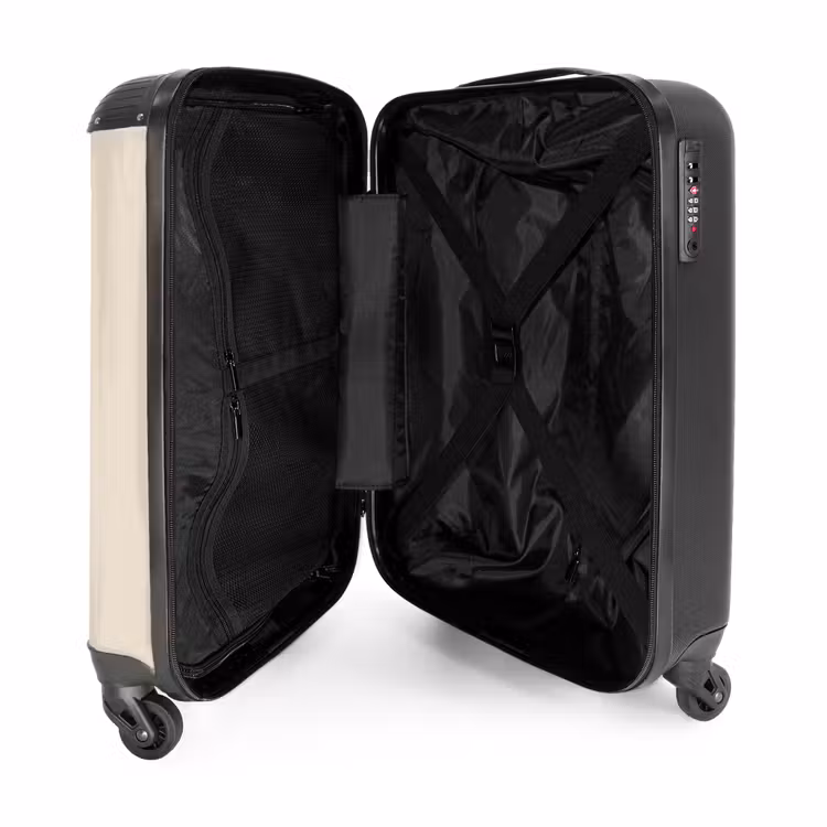 Suitcase - Boy with a soccer ball in beige colors — 3