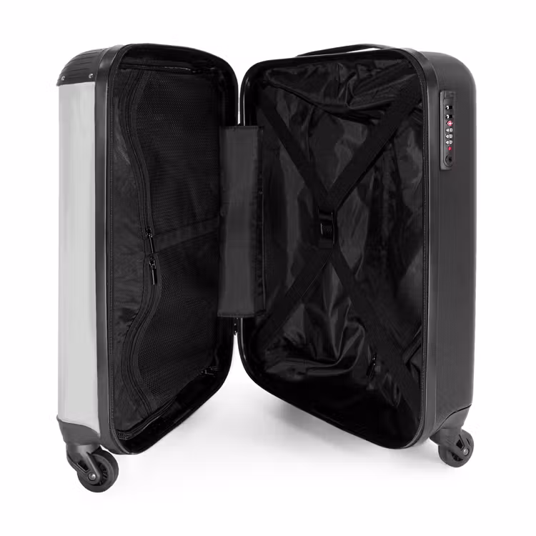 Suitcase - Dino in beige and gray colors — 3