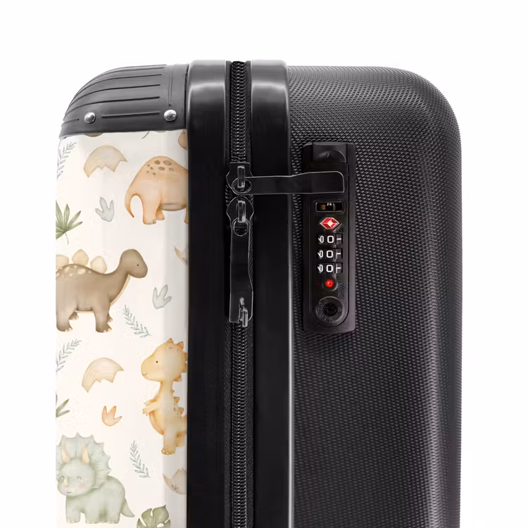 Suitcase - Dino pattern in pastel colors — 5
