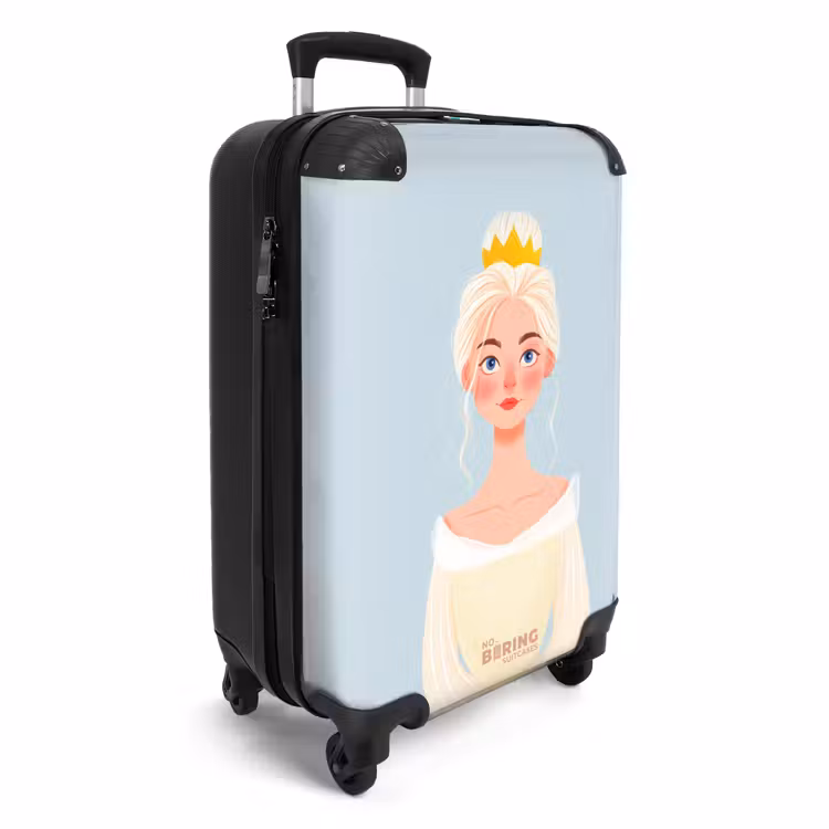 Suitcase - Princess with a golden crown - Blue — 4