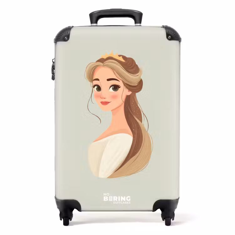 Suitcase - Princess with a tiara - Green — 1