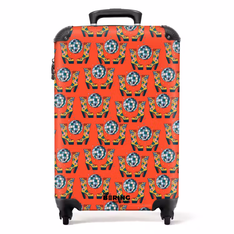Suitcase - Retro disco boots pattern colorful — 1