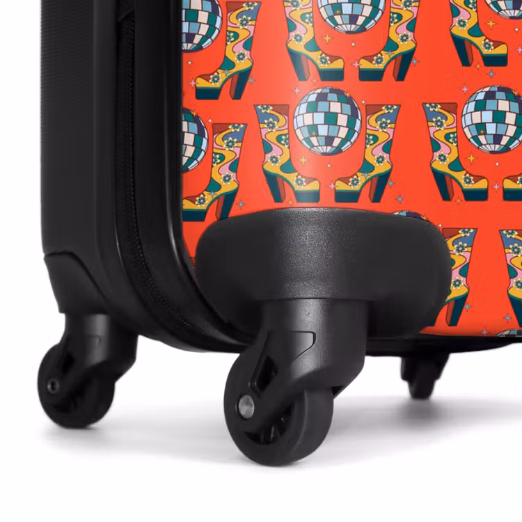 Suitcase - Retro disco boots pattern colorful — 6