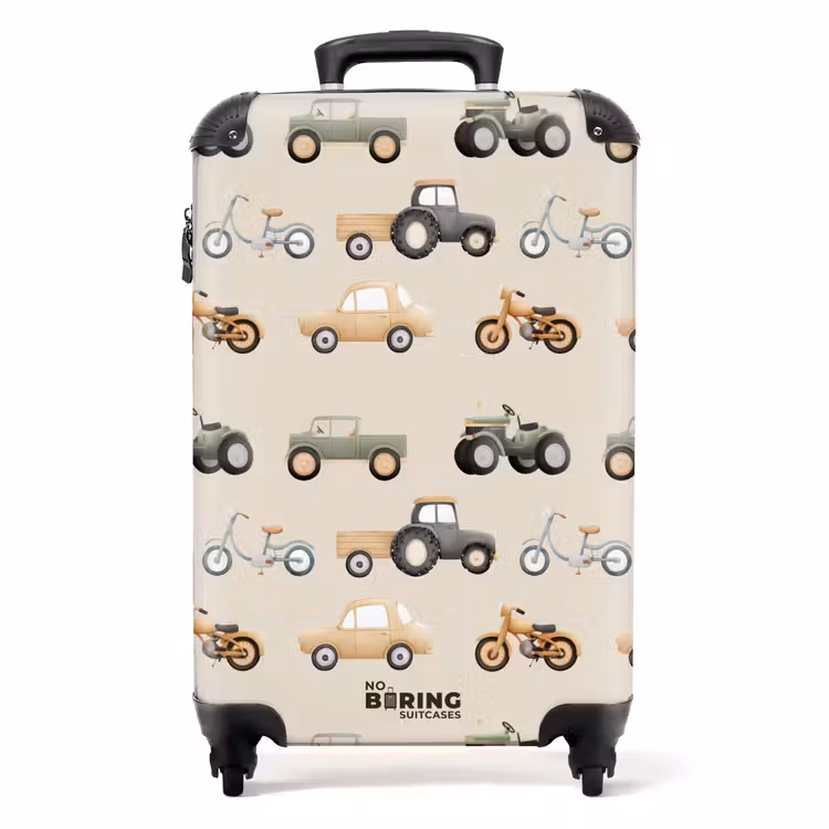 Suitcase - Retro vehicles pattern — 1