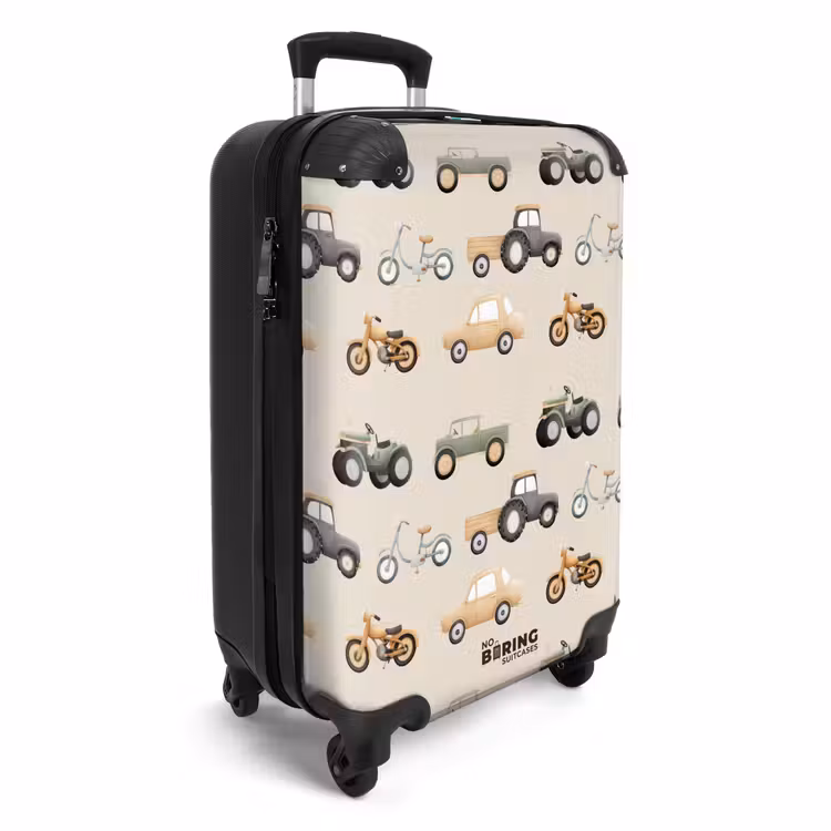 Suitcase - Retro vehicles pattern — 4