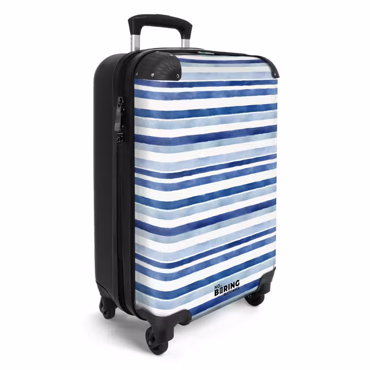 Suitcase - Stripes pattern blue — 2