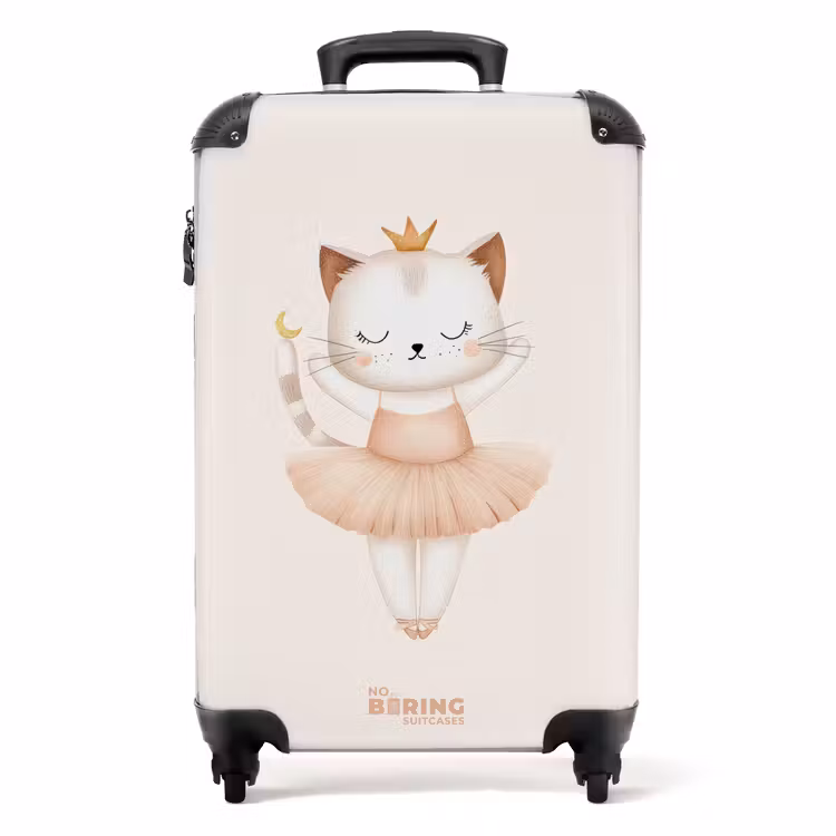 Suitcase - Ballerina kitten in beige colors — 1