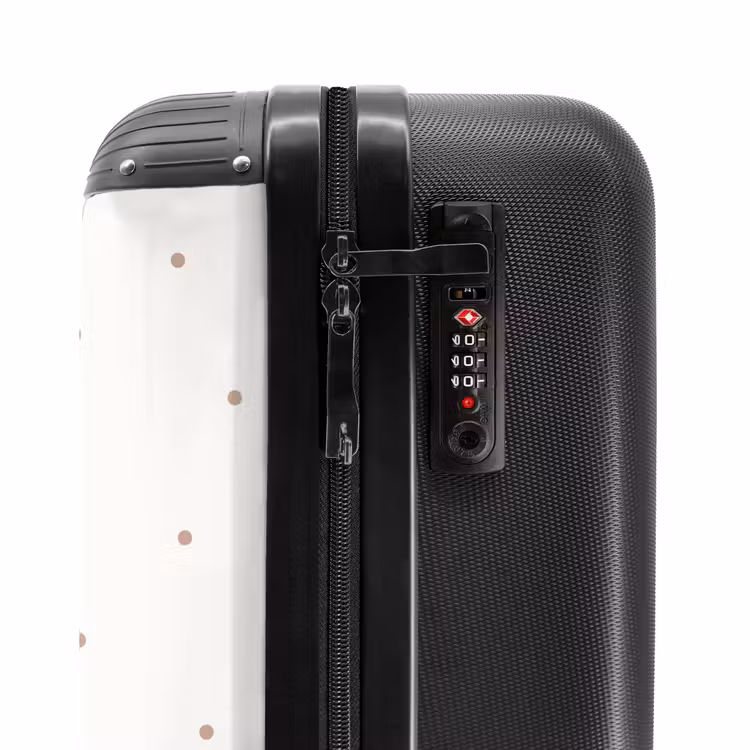 Suitcase - Ballerina princess between beige polka dots — 5