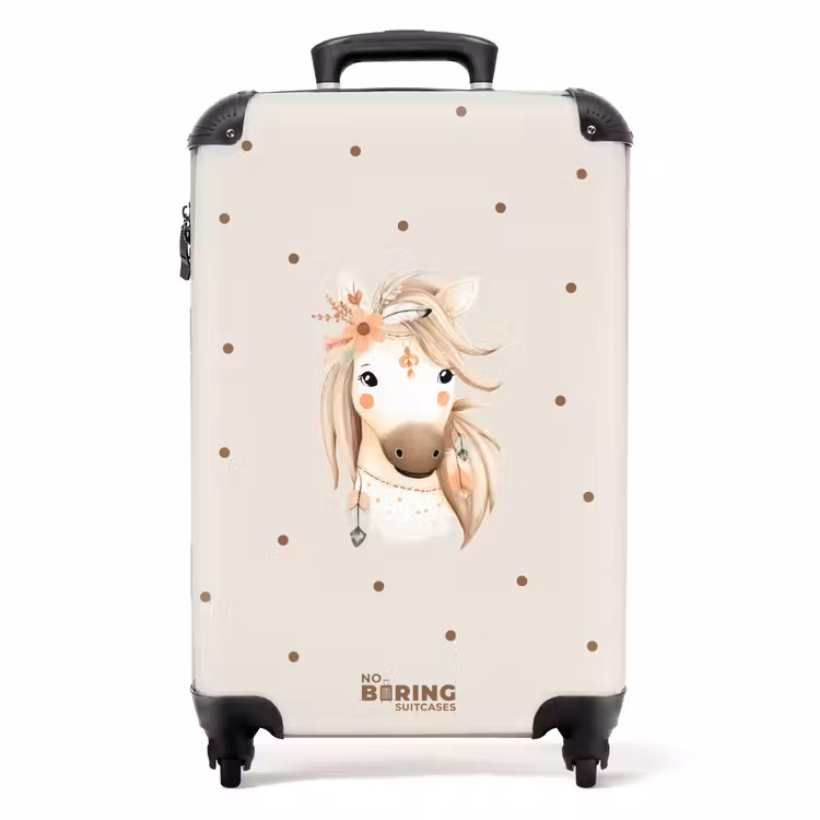 Suitcase - Bohemian horse in pastel colors — 1