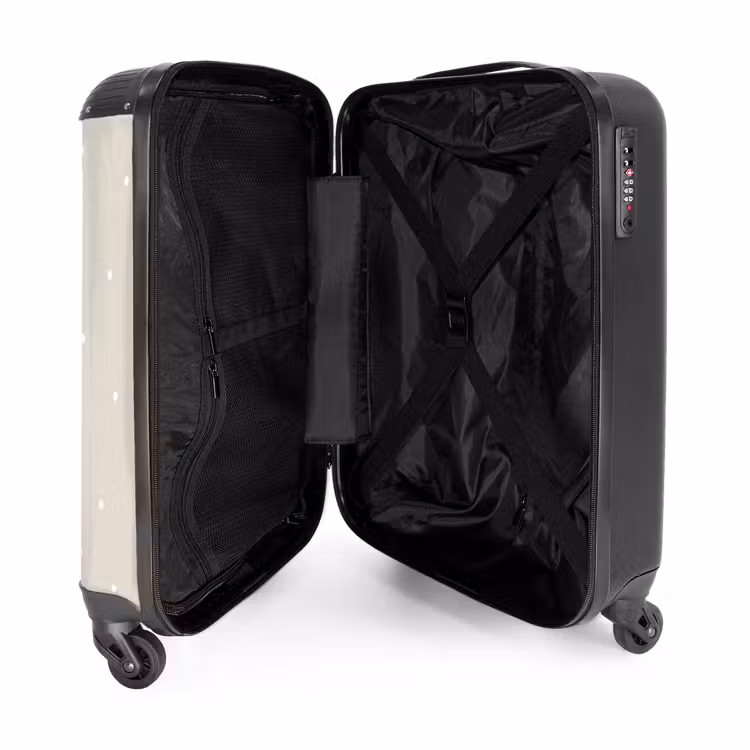 Suitcase - Pink heart surrounded by beige dots — 3
