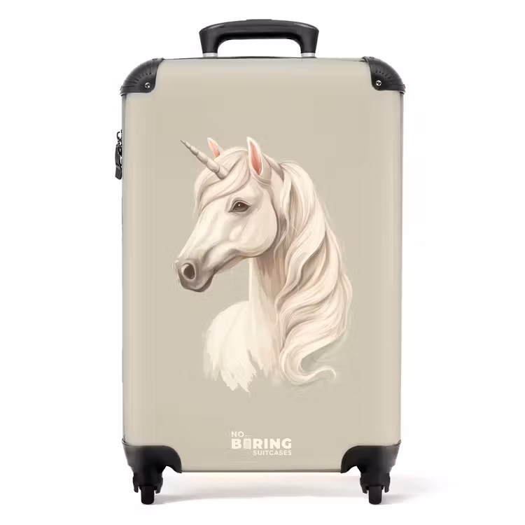 Suitcase - Unicorn in neutral colors — 1
