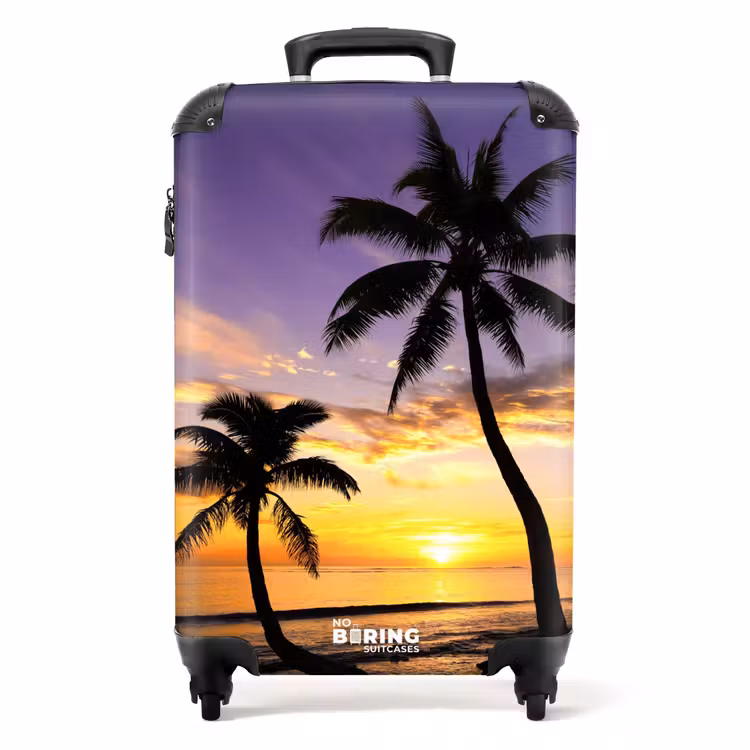 Suitcase - Palm trees at sunset — 1