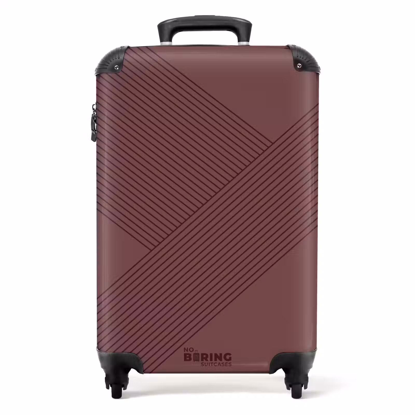 Suitcase - Minimal - Crossing lines on old pink — 1
