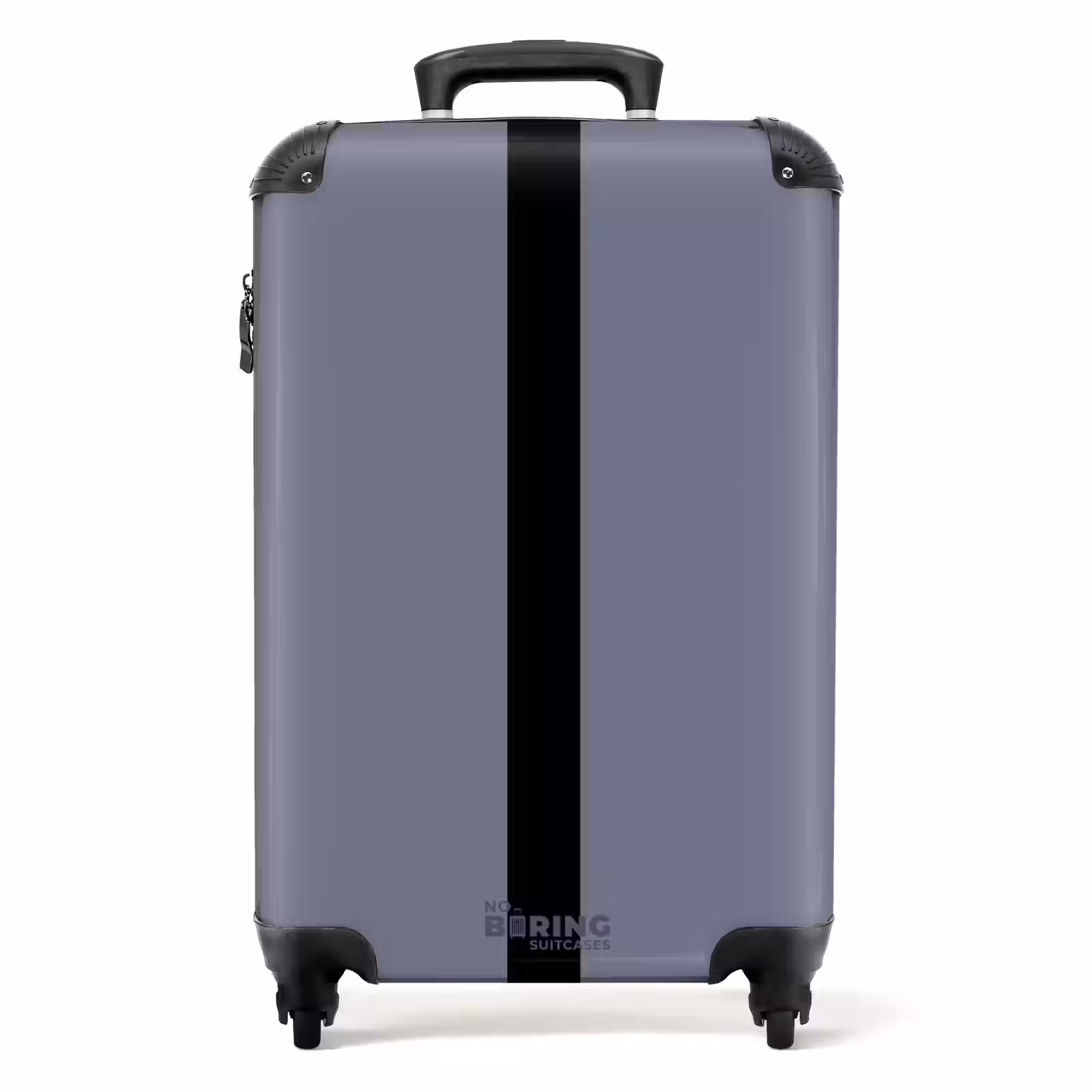 Suitcase - Minimal - Gray-blue with black stripe — 1
