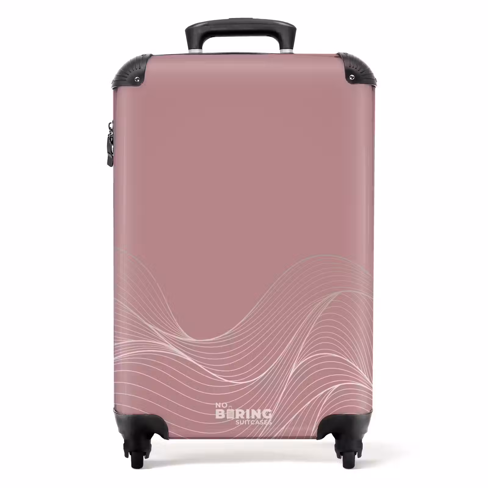Suitcase - Minimal - Soft old pink with waves — 1