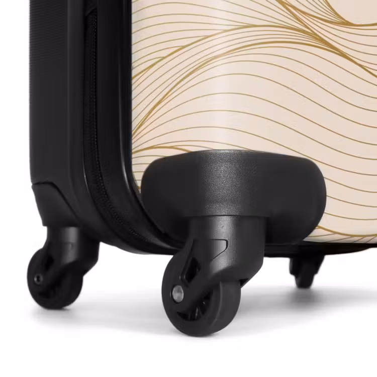 Suitcase - Minimal - Beige with gold waves — 6
