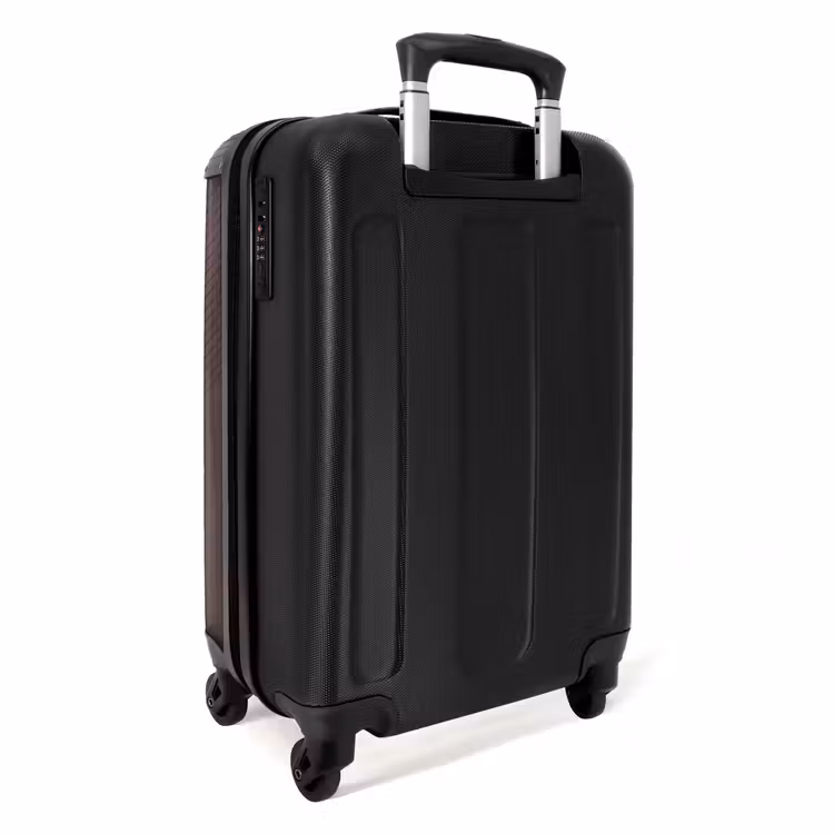 Suitcase - Minimal - Crossing lines on dark brown — 2