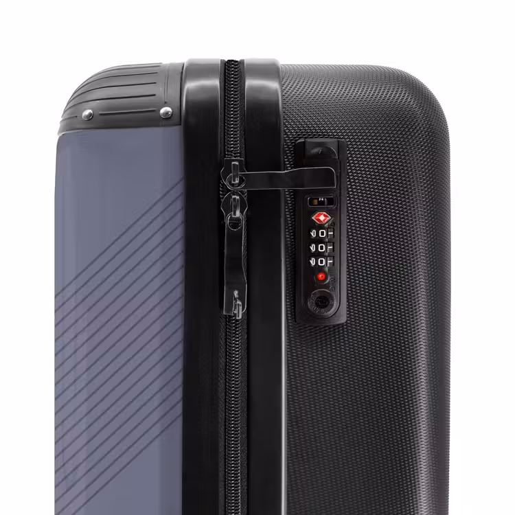Suitcase - Minimal - Crossing lines on gray-blue — 5