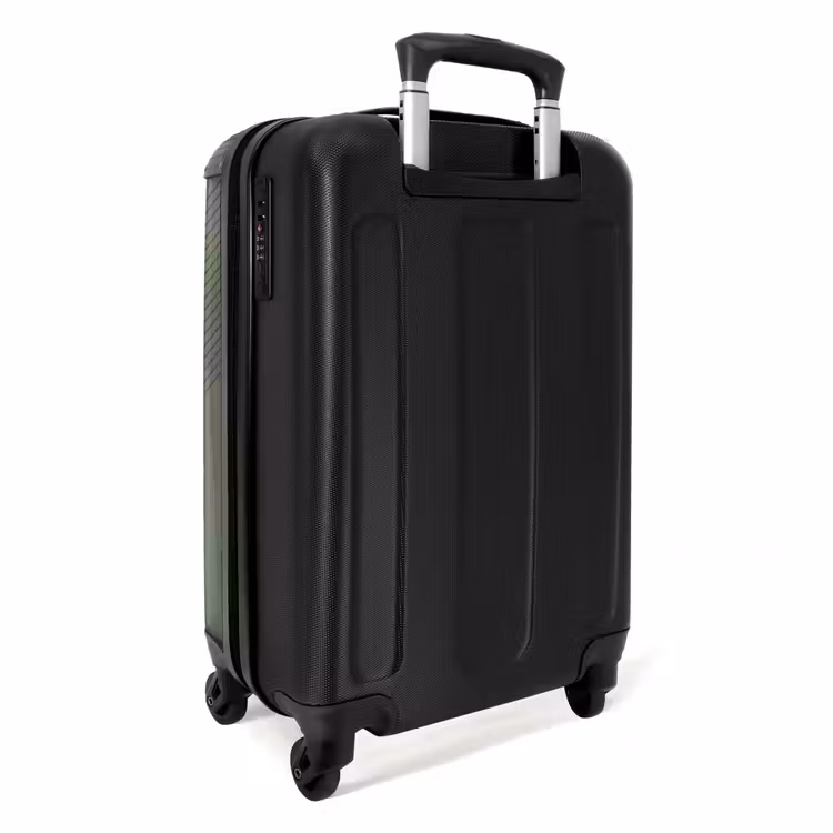 Suitcase - Minimal - Crossing lines on gray-green — 2